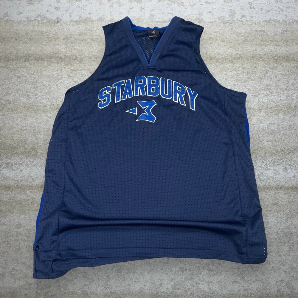 Vintage Y2K Starbury Basketball Jersey Mens XL Navy Blue Polyester Marbury